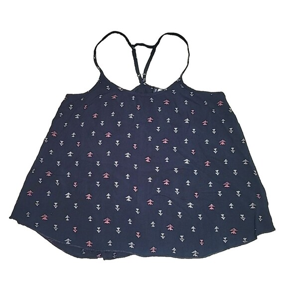 Billabong Cami Spagetti Adjustable Strap Flowy Navy Blue Summer Surfer Shirt Med - Picture 2 of 13